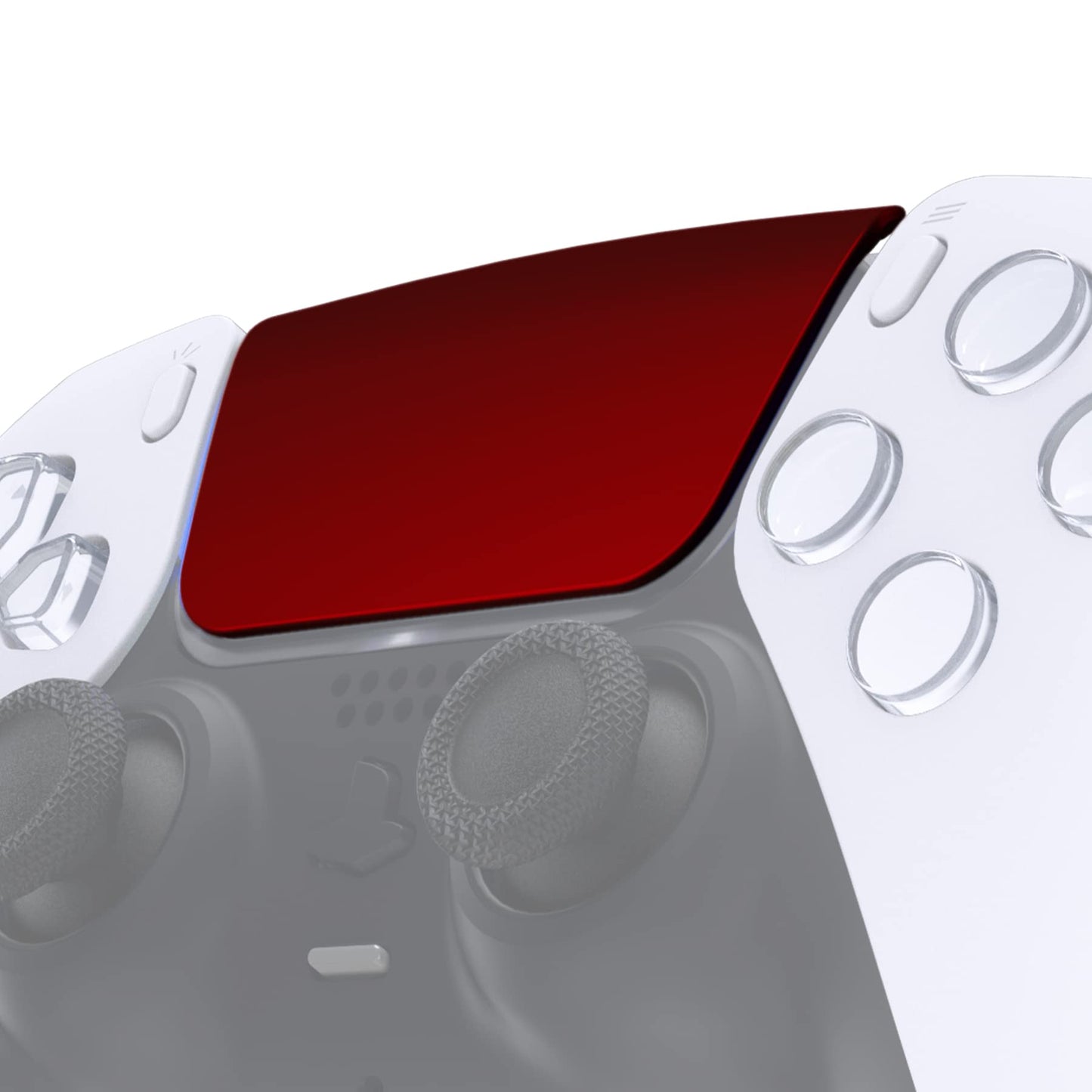 eXtremeRate Scarlet Red Soft Touch Replacement Touchpad Cover Compatible with ps5 Controller BDM-010-020 BDM-030 040 050, Custom Part Touch Pad Compatible with ps5 Controller - Without Controller