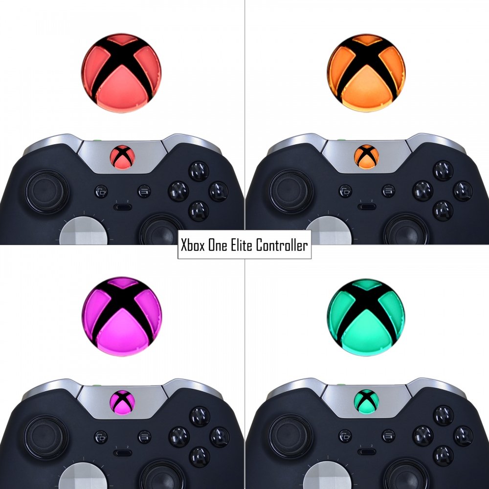 eXtremeRate Custom Home Guide Button LED Mod Stickers for Xbox Series X/S, for Xbox One Elite V1/V2, for Xbox One S/X, Xbox One Standard Controller with Tools Set - 40 pcs in 8 Colors