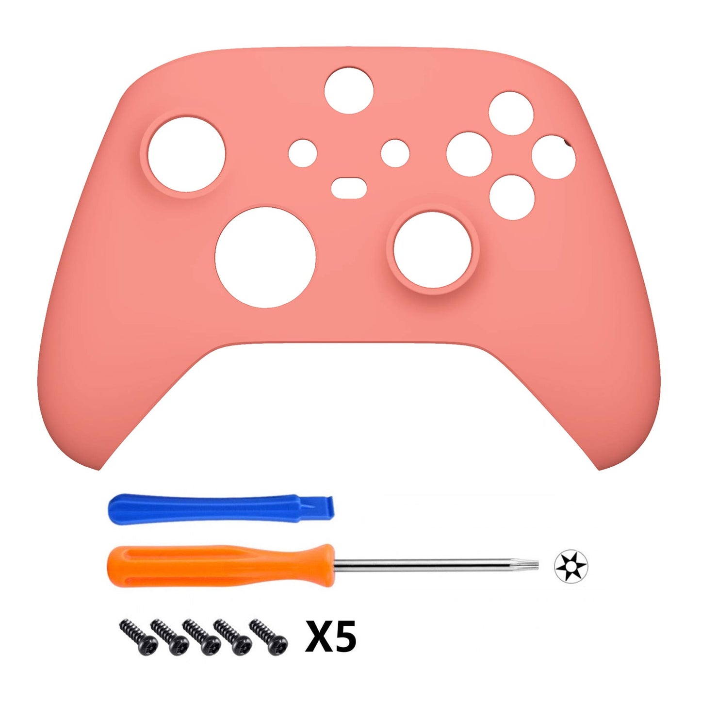 eXtremeRate Replacement Shell for Xbox Series X & S Controller - Personalized Upgrade - Coral Soft Touch Grip Custom Cover Case Faceplate for Xbox Core Controller