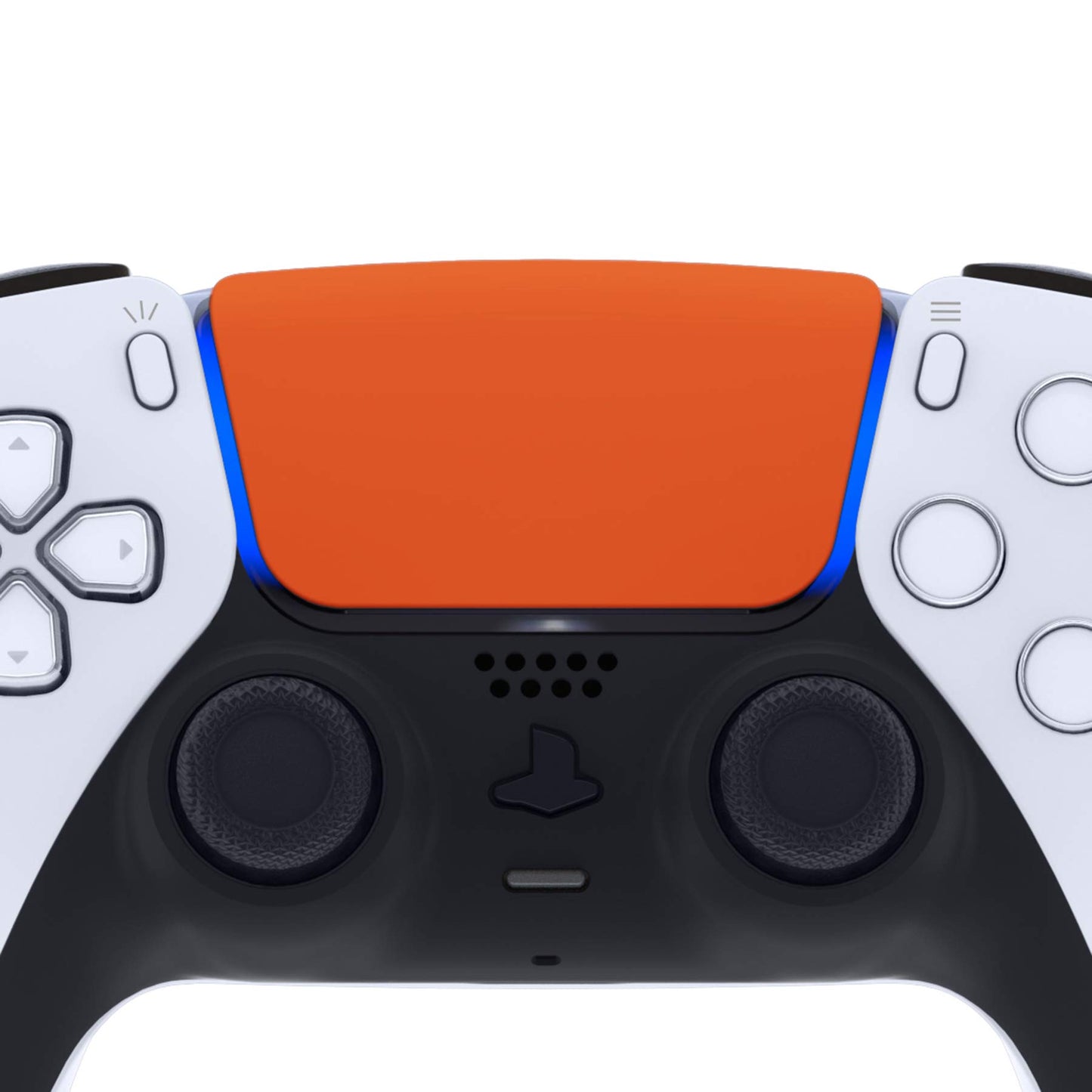 eXtremeRate Replacement Touchpad Cover Compatible with ps5 Controller BDM-010 020 030 040 050 Models, Custom Soft Touch Orange Touch Pad Repair Part Compatible with ps5