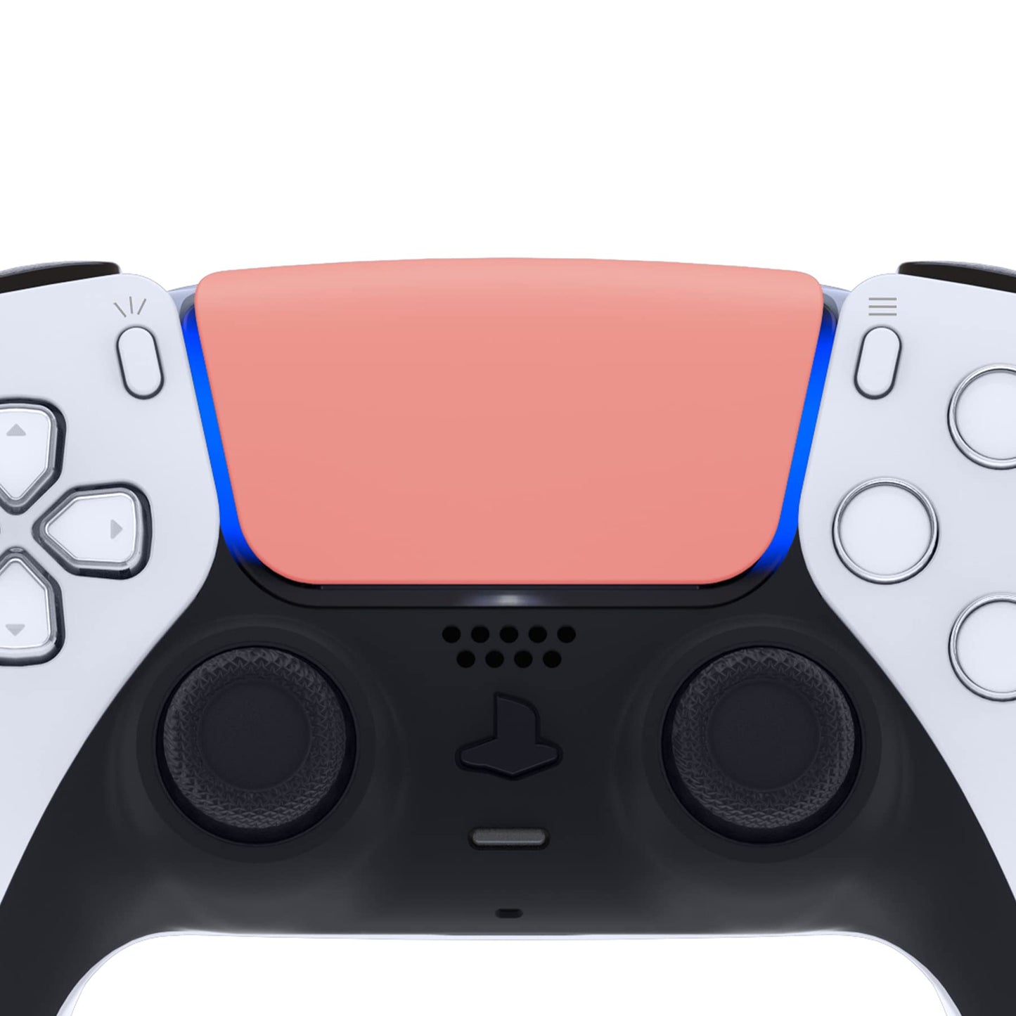 eXtremeRate Coral Soft Touch Replacement Touchpad Cover Compatible with ps5 Controller BDM-010 BDM-020 BDM-030 BDM-040 BDM-050, Custom Repair Part Touch Pad