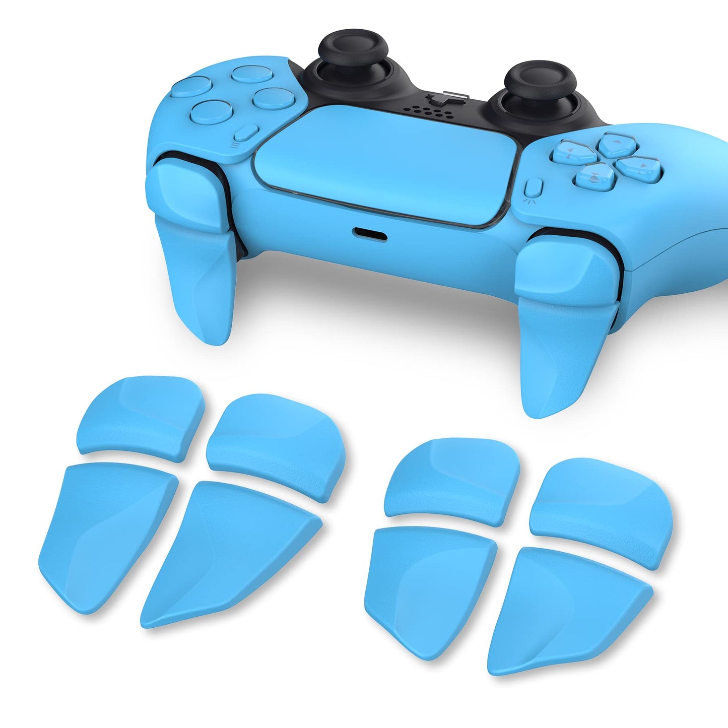 PlayVital Blade 2 Pairs Shoulder Buttons Extension Triggers for ps5 Controller, Game Improvement Adjusters for PS Portal Remote Player, Bumper Trigger Extenders for ps5 Edge - Starlight Blue