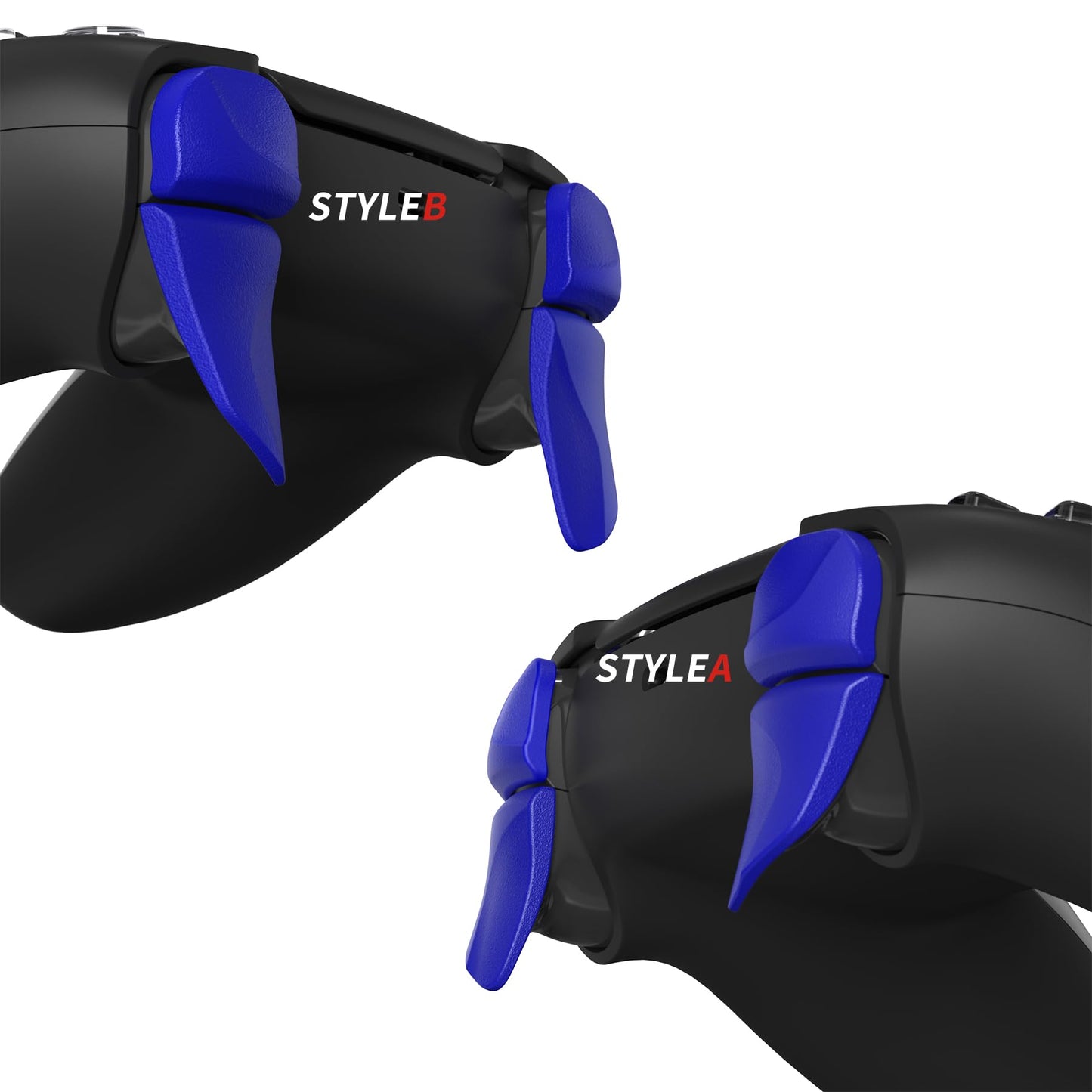 PlayVital Blade 2 Pairs Shoulder Buttons Extension Triggers for ps5 Controller, Game Improvement Adjusters for PS Portal Remote Player, Bumper Trigger Extenders for ps5 Edge Controller - Blue