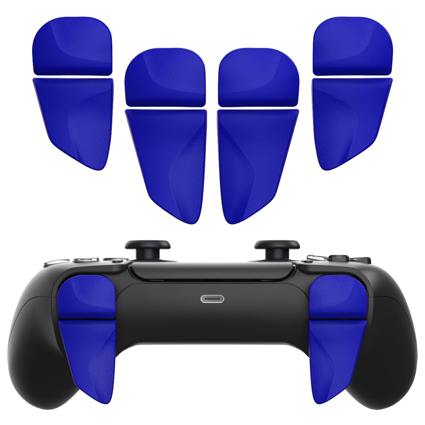 PlayVital Blade 2 Pairs Shoulder Buttons Extension Triggers for ps5 Controller, Game Improvement Adjusters for PS Portal Remote Player, Bumper Trigger Extenders for ps5 Edge Controller - Blue
