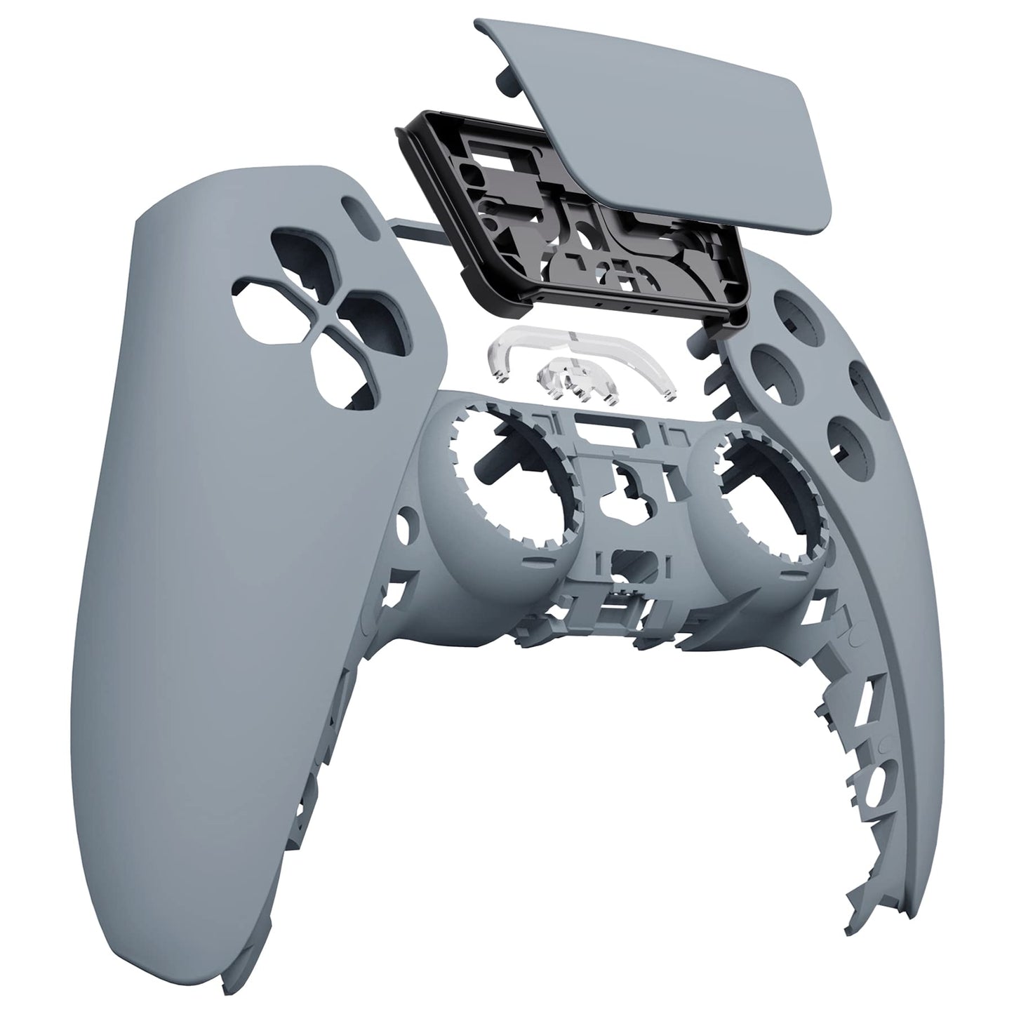 eXtremeRate New Hope Gray Touchpad Front Top Shell Compatible with ps5 Controller BDM-010 020 030 040 050, DIY Replacement Shell Custom Touch Pad Cover Compatible with ps5 Controller
