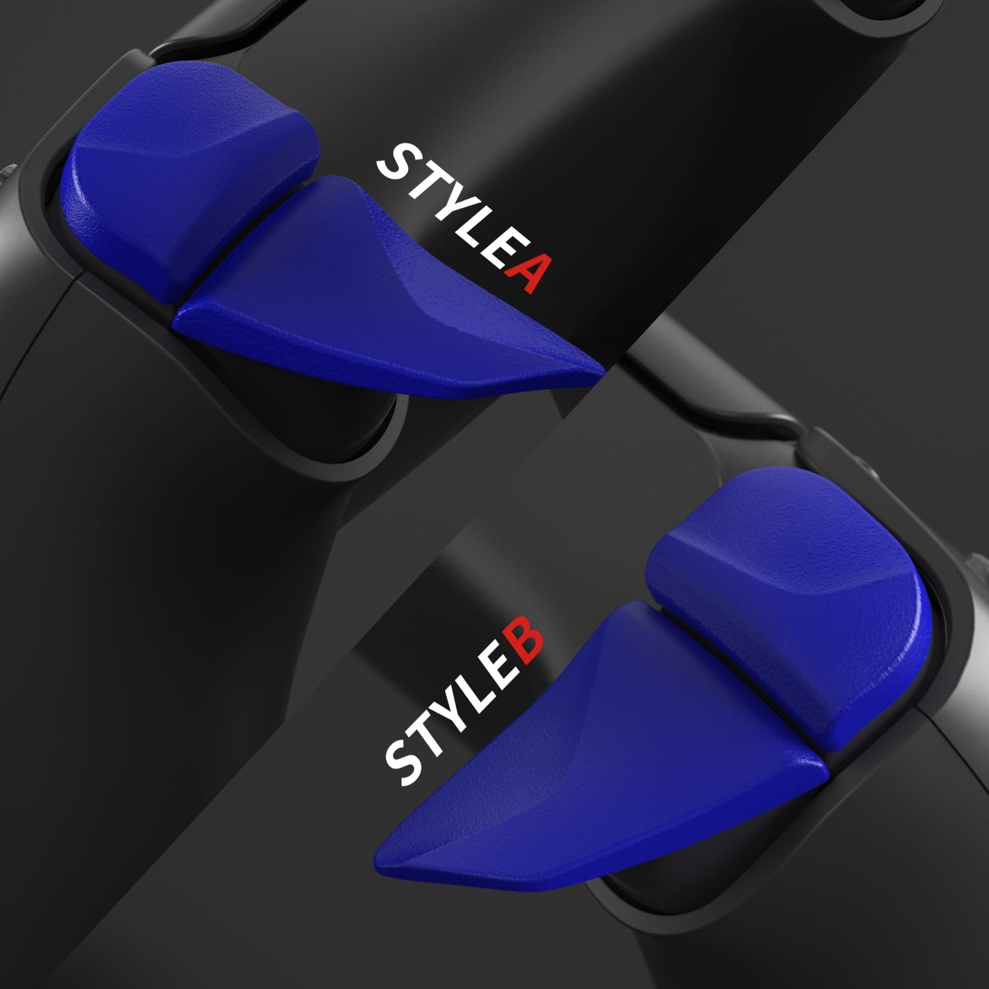 PlayVital Blade 2 Pairs Shoulder Buttons Extension Triggers for ps5 Controller, Game Improvement Adjusters for PS Portal Remote Player, Bumper Trigger Extenders for ps5 Edge Controller - Blue