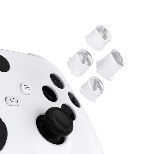 eXtremeRate ABXY Buttons for Xbox Series X & S Controller, Three-Tone Black & Clear with New Hope Gray Classic Symbols Custom Action Buttons for Xbox One S/X, Elite Series 2 & 1 Wireless Controller
