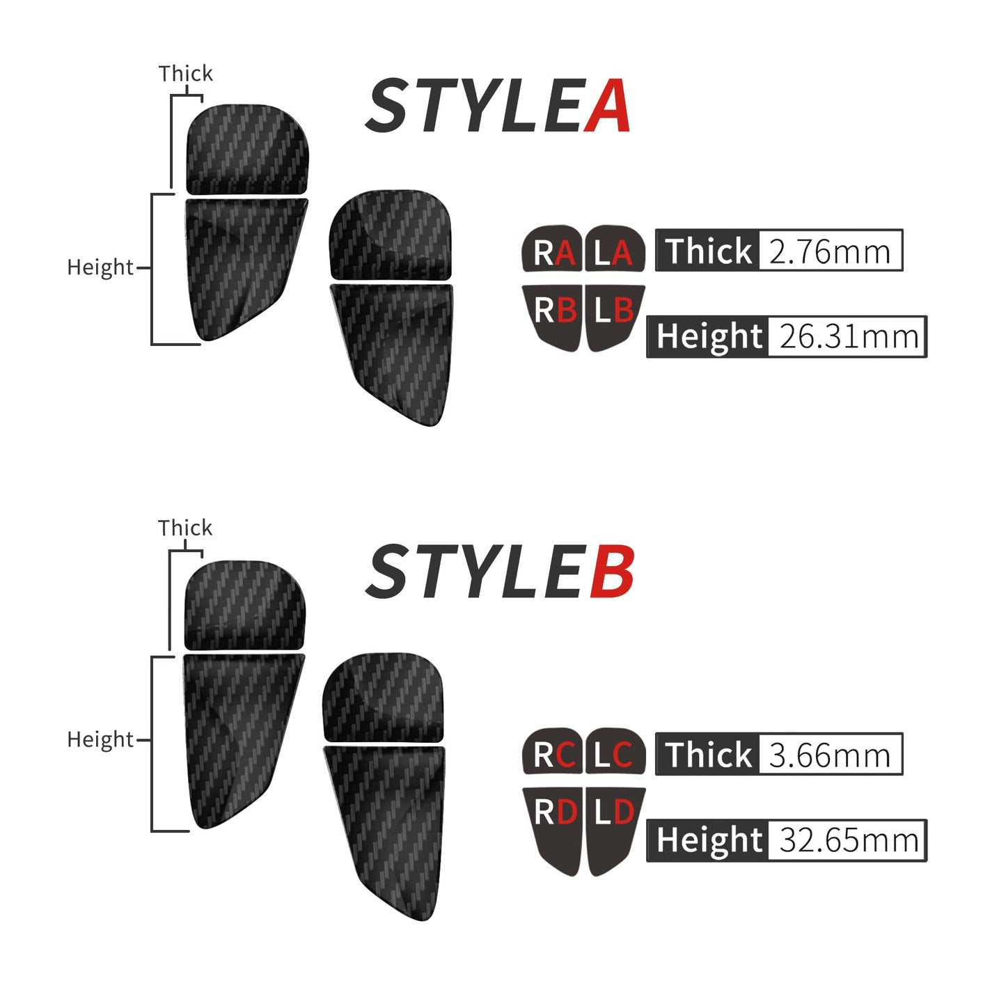 PlayVital Blade 2 Pairs Shoulder Buttons Extension Triggers for ps5 Controller, Game Improvement Adjusters for PS Portal Remote Player, Bumper Trigger Extenders for ps5 Edge - Graphite Carbon Fiber