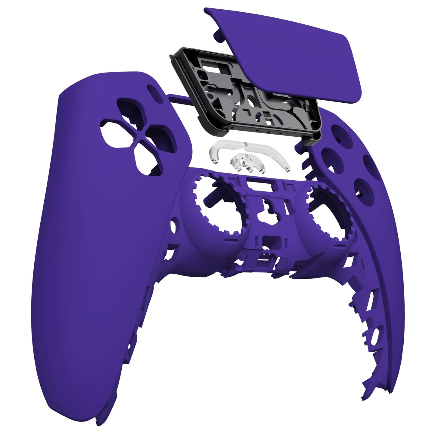 eXtremeRate Purple Soft Touch Touchpad Front Top Shell Compatible with ps5 Controller BDM-010 020 030 040 050, DIY Replacement Shell Custom Touch Pad Cover Compatible with ps5 Controller