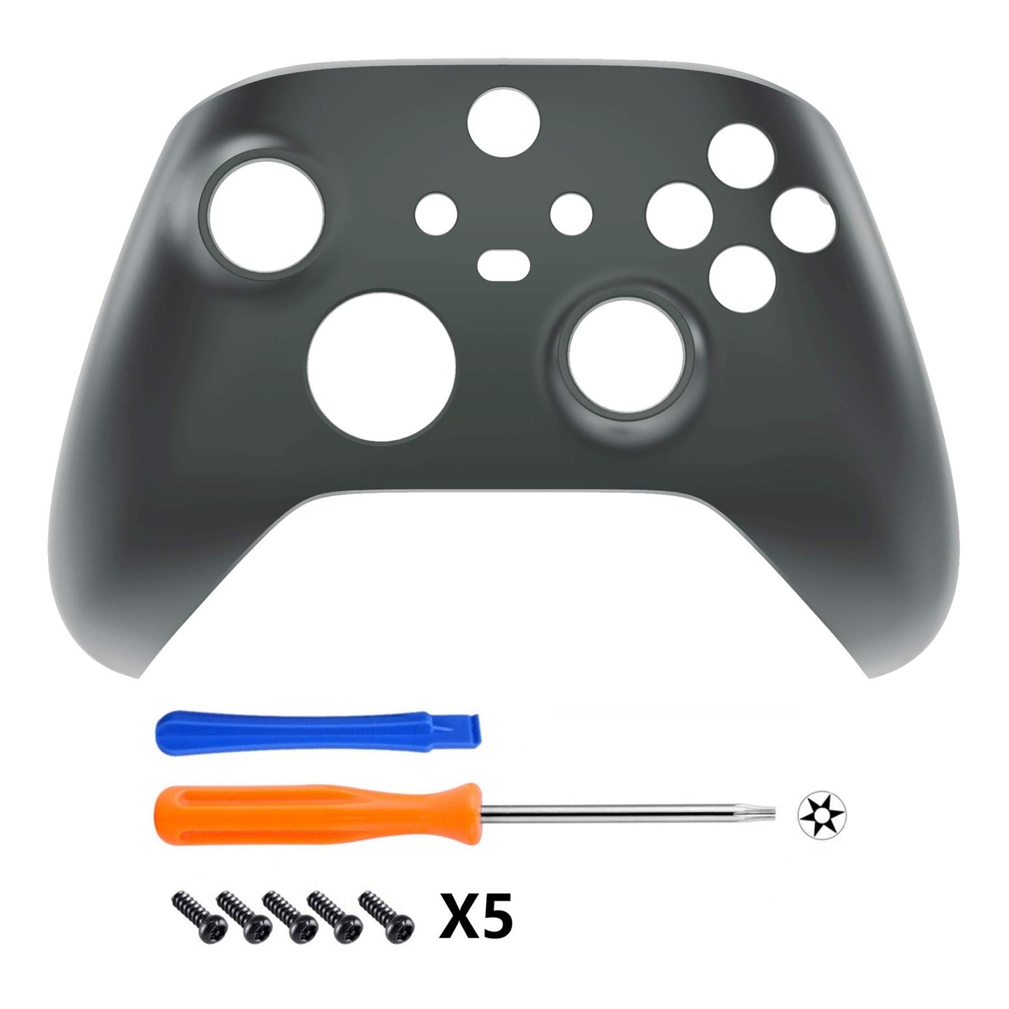eXtremeRate Replacement Shell for Xbox Series X & S Controller - Personalize Your Control - Steel Gray Custom Cover Gaming Case Faceplate for Xbox Core Controller