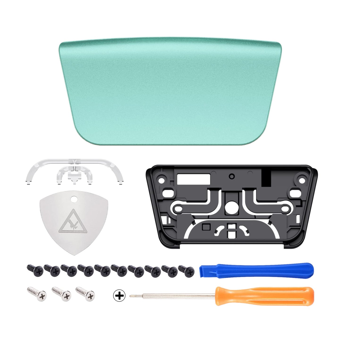 eXtremeRate Replacement Touchpad Cover Compatible with ps5 Controller BDM-010 020 030 040 050 Models, Custom Metallic Vista Green Touch Pad Repair Part Compatible with ps5