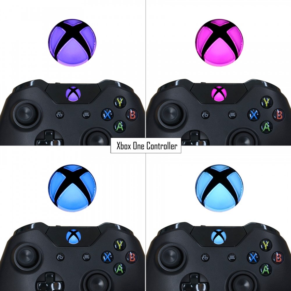 eXtremeRate Custom Home Guide Button LED Mod Stickers for Xbox Series X/S, for Xbox One Elite V1/V2, for Xbox One S/X, Xbox One Standard Controller with Tools Set - 40 pcs in 8 Colors