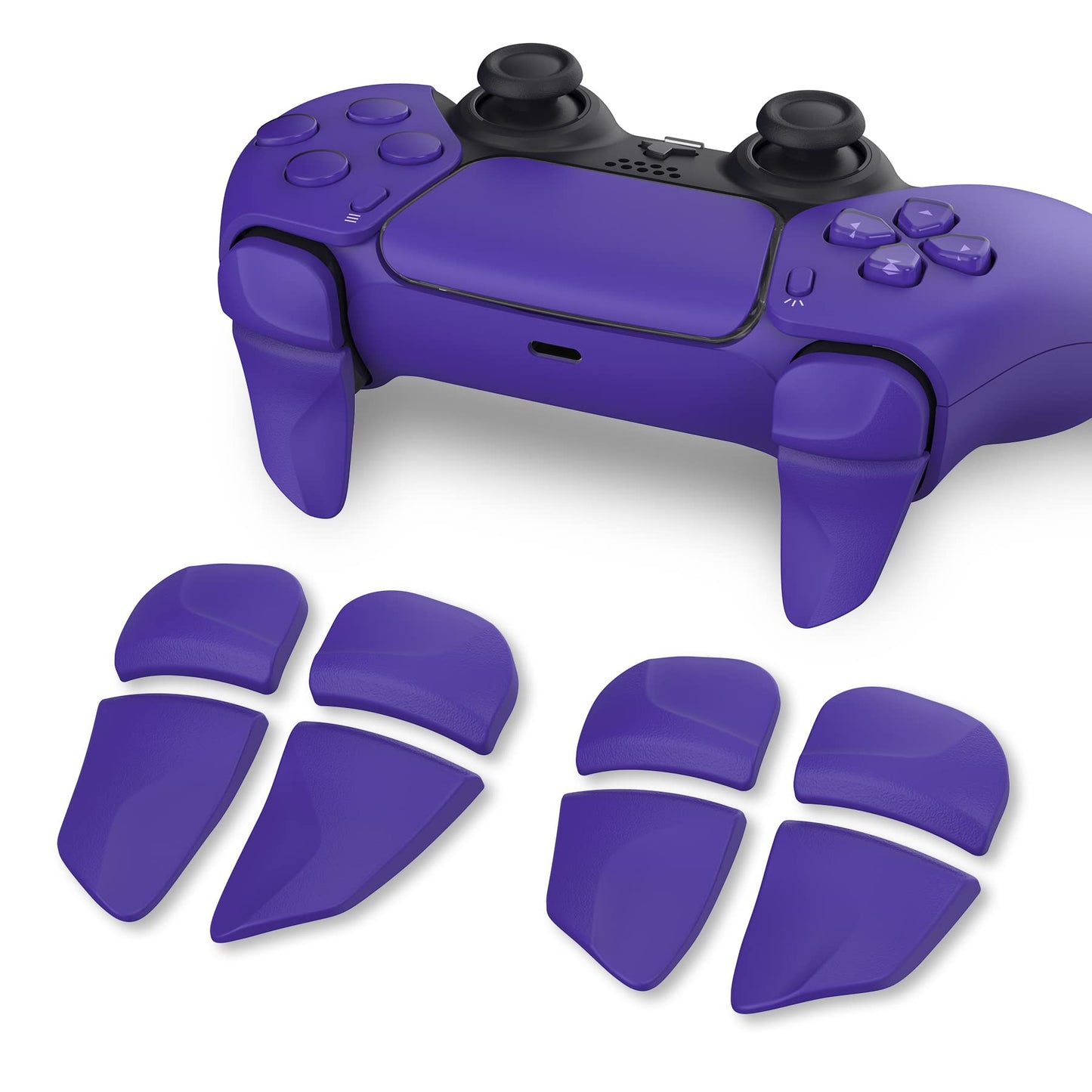 PlayVital Blade 2 Pairs Shoulder Buttons Extension Triggers for ps5 Controller, Game Improvement Adjusters for PS Portal Remote Player, Bumper Trigger Extenders for ps5 Edge - Galactic Purple