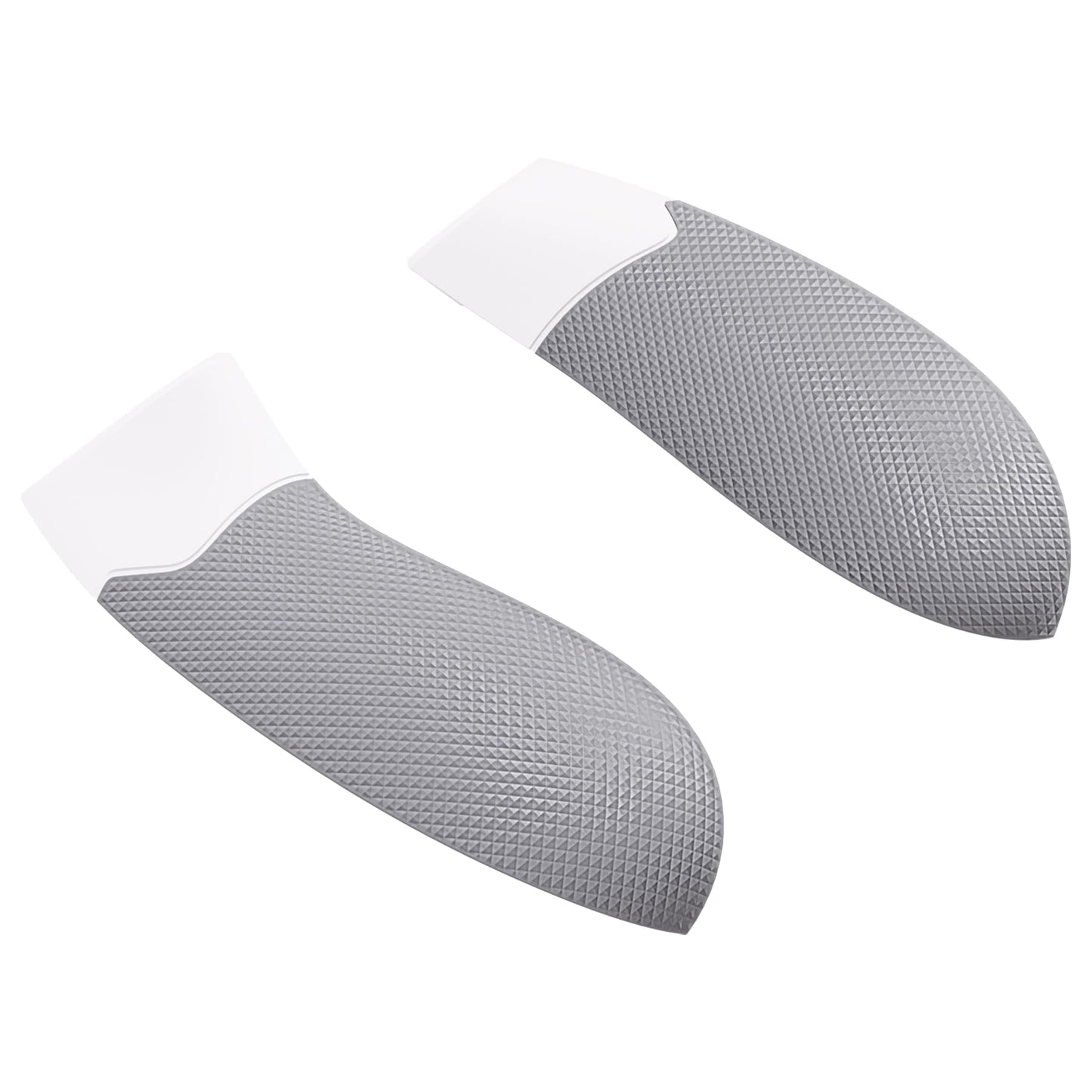 eXtremeRate White & Gray Performance Rubberized Grips Replacement Back Panels for Xbox Series X/S Controller, Non-Slip Diamond Texture Side Rails Handles for Xbox Core - Controller NOT Included