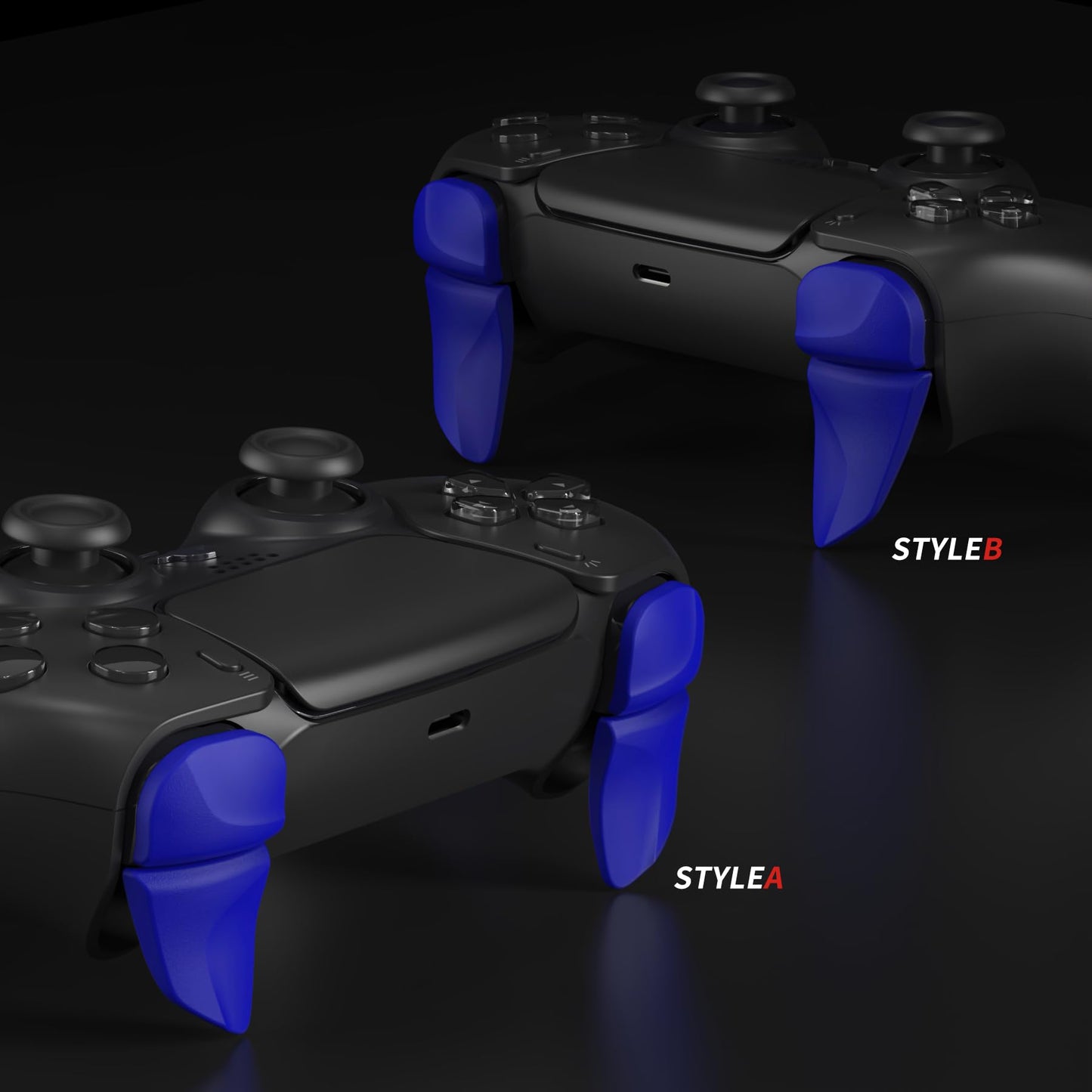 PlayVital Blade 2 Pairs Shoulder Buttons Extension Triggers for ps5 Controller, Game Improvement Adjusters for PS Portal Remote Player, Bumper Trigger Extenders for ps5 Edge Controller - Blue