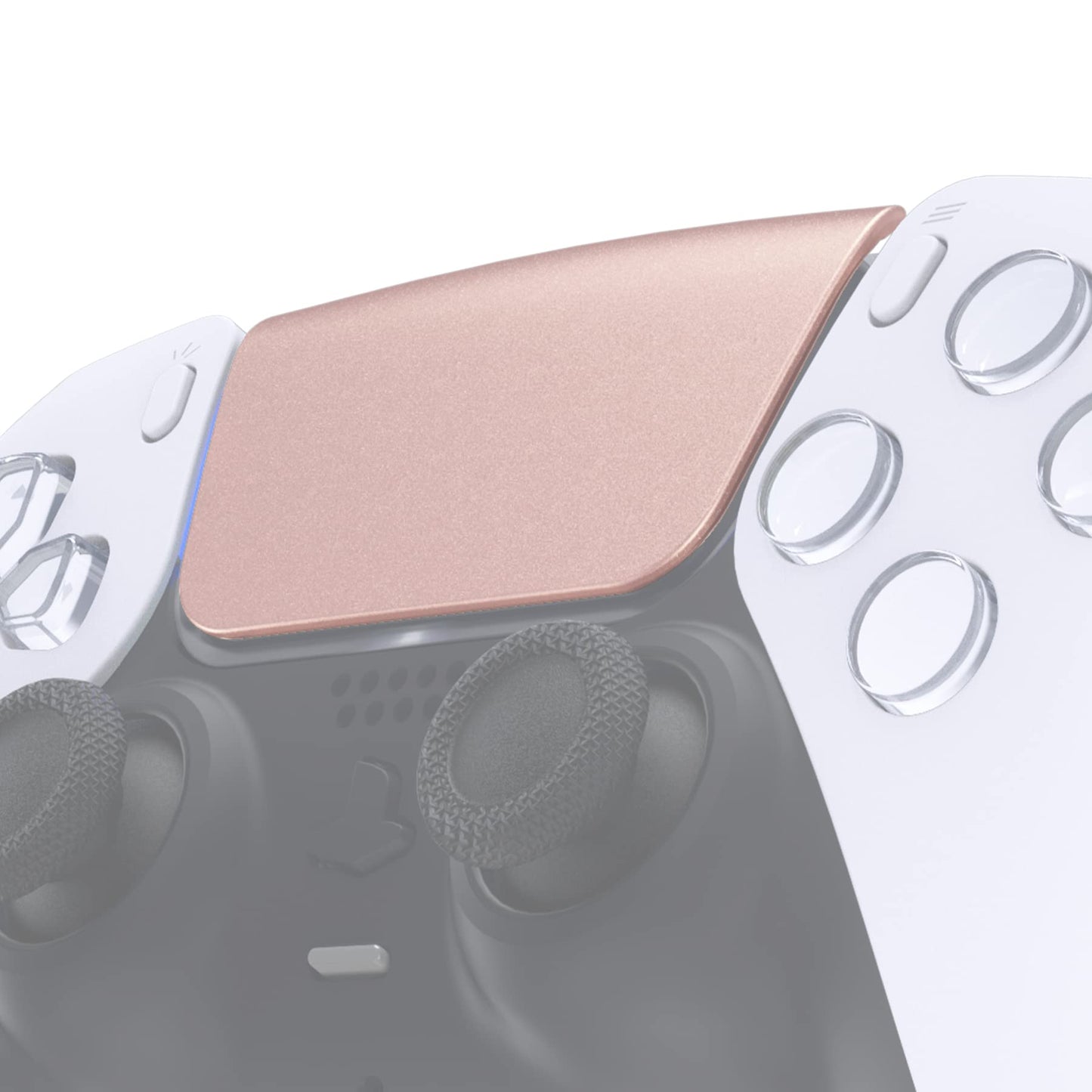 eXtremeRate Replacement Touchpad Cover Compatible with ps5 Controller BDM-010 020 030 040 050 Models, Custom Metallic Rose Gold Touch Pad Repair Part Compatible with ps5