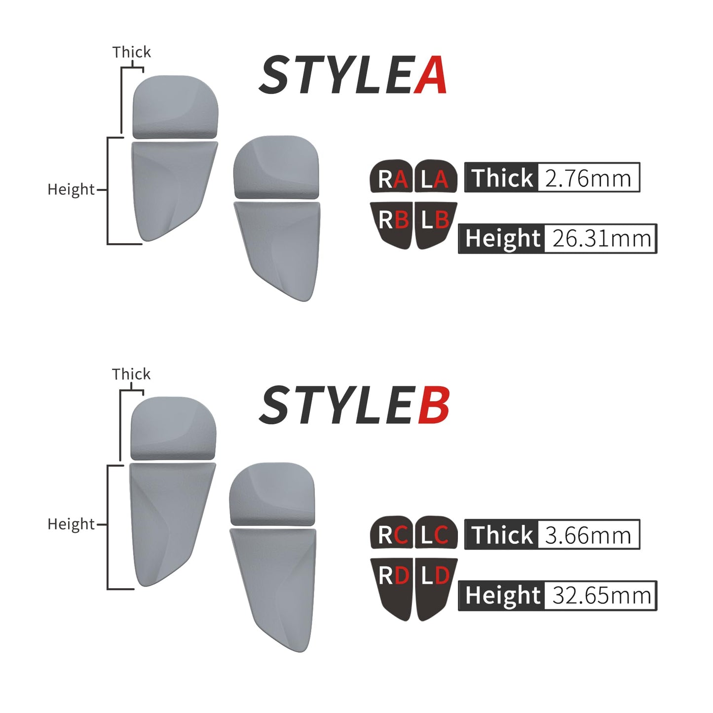 PlayVital BLADE 2 Pairs Shoulder Buttons Extension Triggers for ps5 Controller, Game Improvement Adjusters for PS Portal Remote Player, Bumper Trigger Extenders for ps5 Edge Controller - New Hope Gray