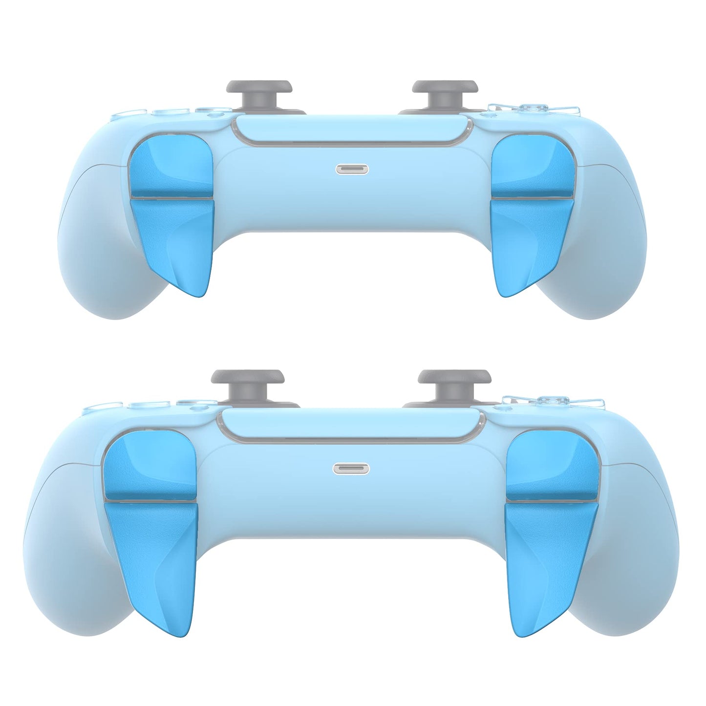 PlayVital Blade 2 Pairs Shoulder Buttons Extension Triggers for ps5 Controller, Game Improvement Adjusters for PS Portal Remote Player, Bumper Trigger Extenders for ps5 Edge - Starlight Blue
