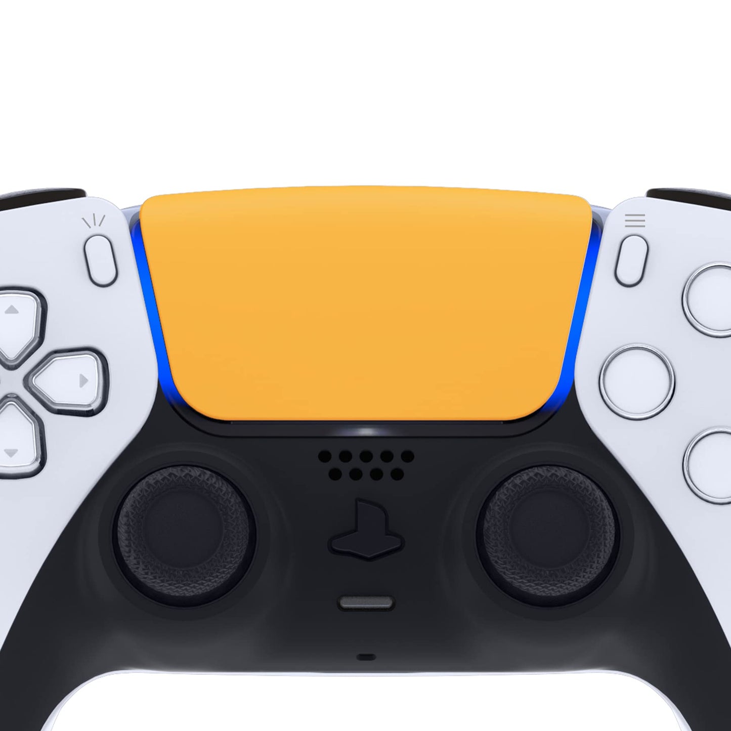 eXtremeRate Replacement Touchpad Cover Compatible with ps5 Controller BDM-010 020 030 040 050 Models, Custom Soft Touch Caution Yellow Touch Pad Repair Part Compatible with ps5