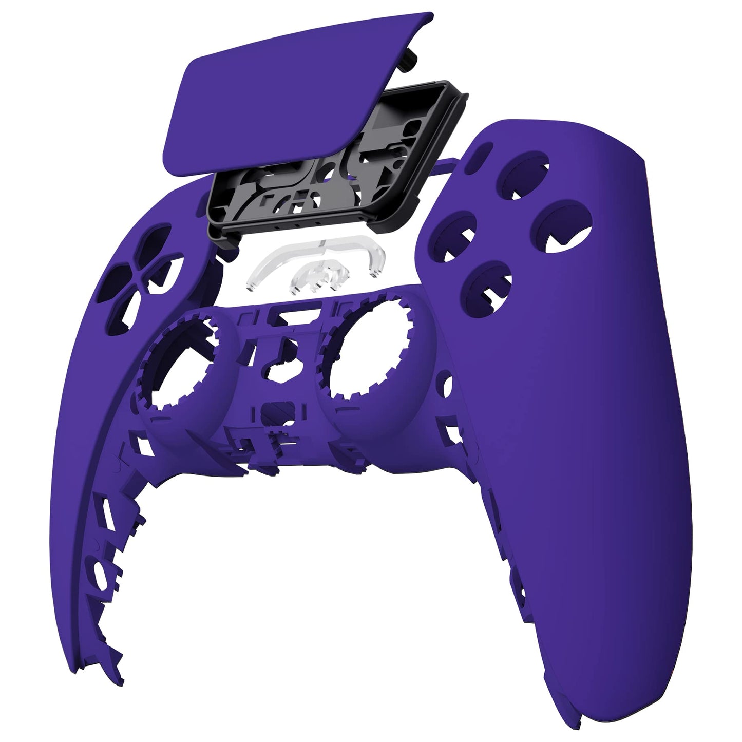eXtremeRate Purple Soft Touch Touchpad Front Top Shell Compatible with ps5 Controller BDM-010 020 030 040 050, DIY Replacement Shell Custom Touch Pad Cover Compatible with ps5 Controller