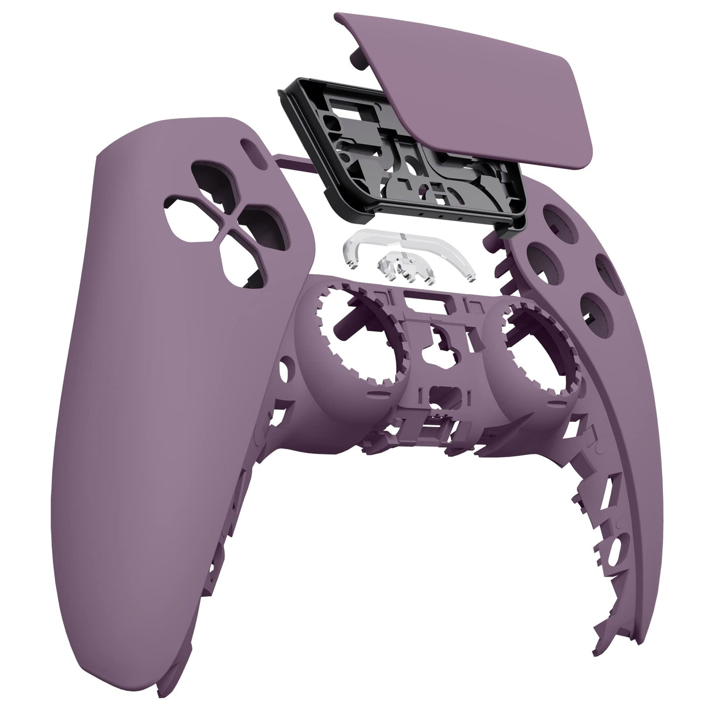 eXtremeRate Dark Grayish Violet Touchpad Front Top Shell Compatible with ps5 Controller BDM-010 020 030 040 050, DIY Replacement Shell Custom Touch Pad Cover Compatible with ps5 Controller