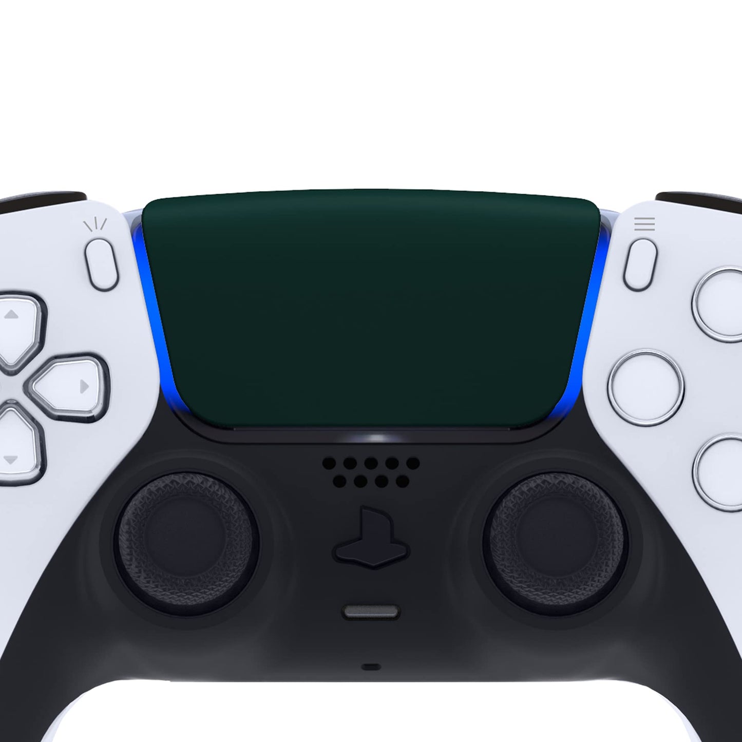eXtremeRate Replacement Touchpad Cover Compatible with ps5 Controller BDM-010 020 030 040 050 Models, Custom Soft Touch Racing Green Touch Pad Repair Part Compatible with ps5
