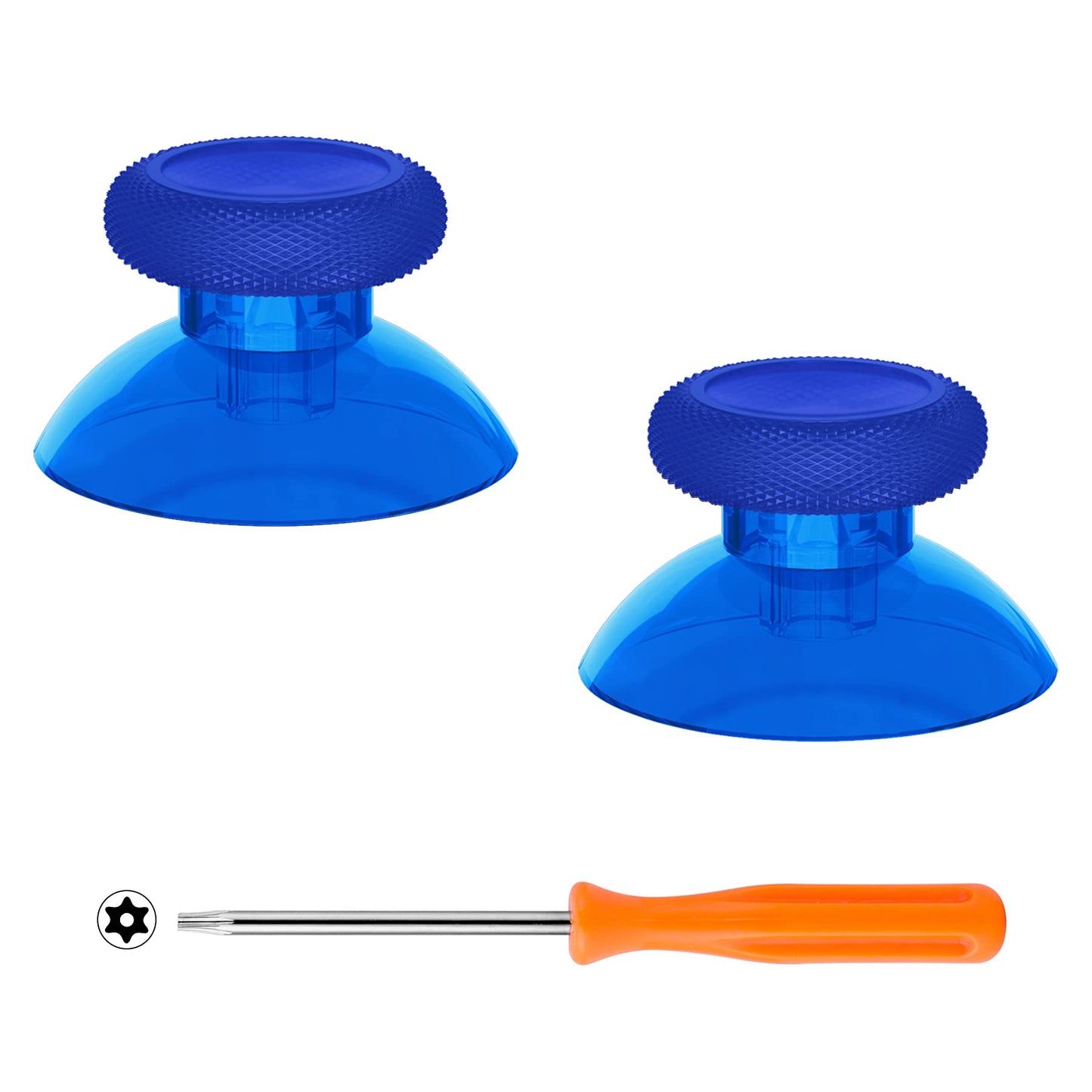 eXtremeRate Replacement Thumbsticks for Xbox Core Wireless Controller, Joysticks Repair Kit for Xbox Series X/S Controller, Custom Analog Stick Buttons for Xbox One S/X/Elite Controller - Clear Blue