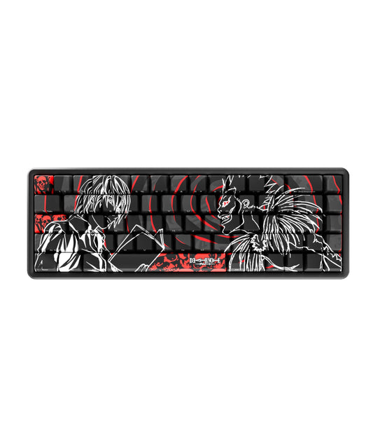 Death Note Ryuk and Light PBT Dye Sub Anime Keycaps for Mechanical Gaming Keyboards, Cherry MX Switches, Custom Side Print, ANSI ISO Support, US Layout - Officially Licensed