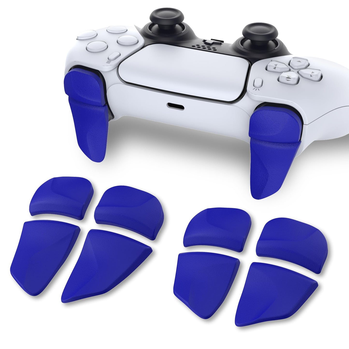 PlayVital Blade 2 Pairs Shoulder Buttons Extension Triggers for ps5 Controller, Game Improvement Adjusters for PS Portal Remote Player, Bumper Trigger Extenders for ps5 Edge Controller - Blue