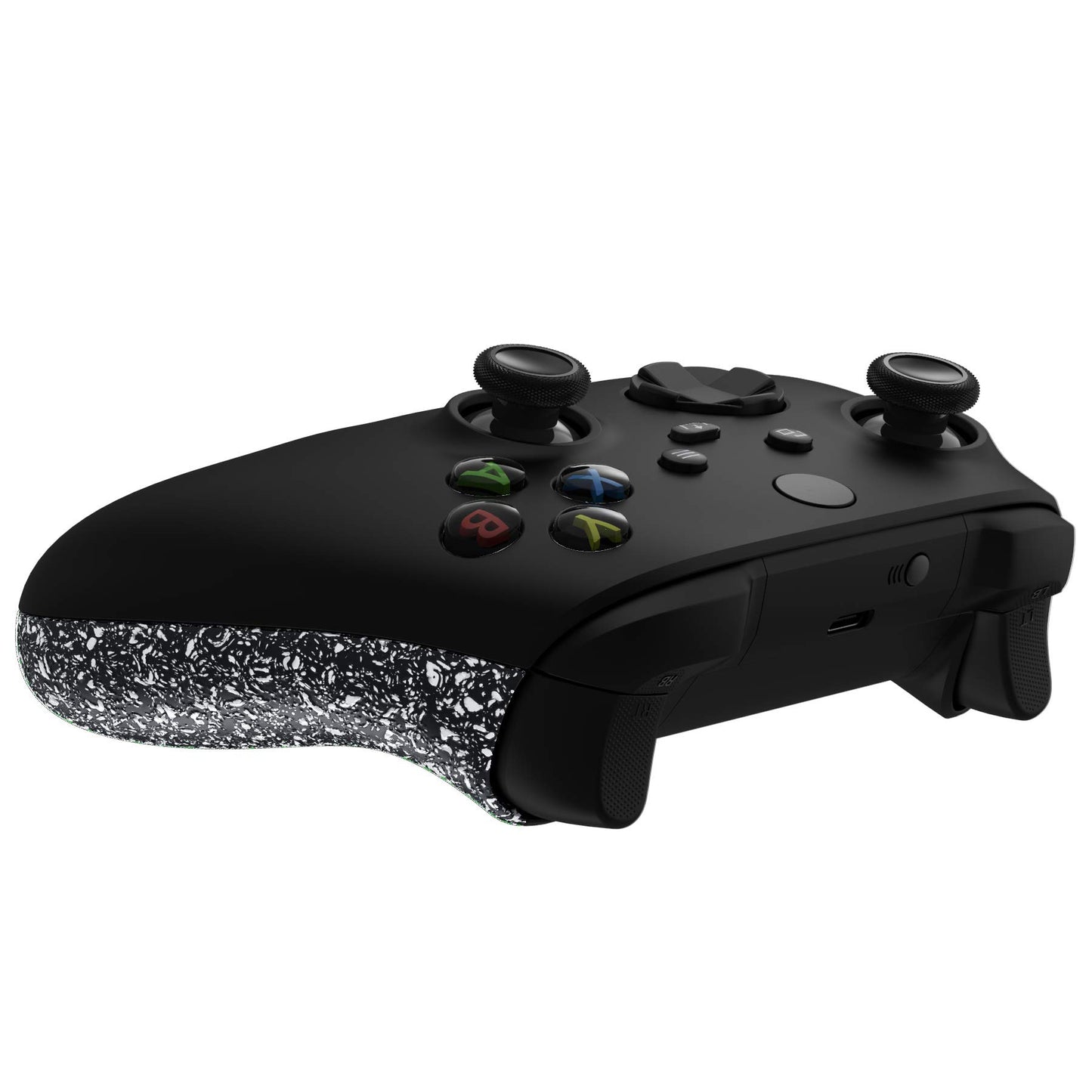 eXtremeRate Grip Cover for Xbox Series X & S, Textured White Non-Slip Back Panels Accessories, Replacement Side Rails Shell for Xbox Wireless Controller - Controller Not Included