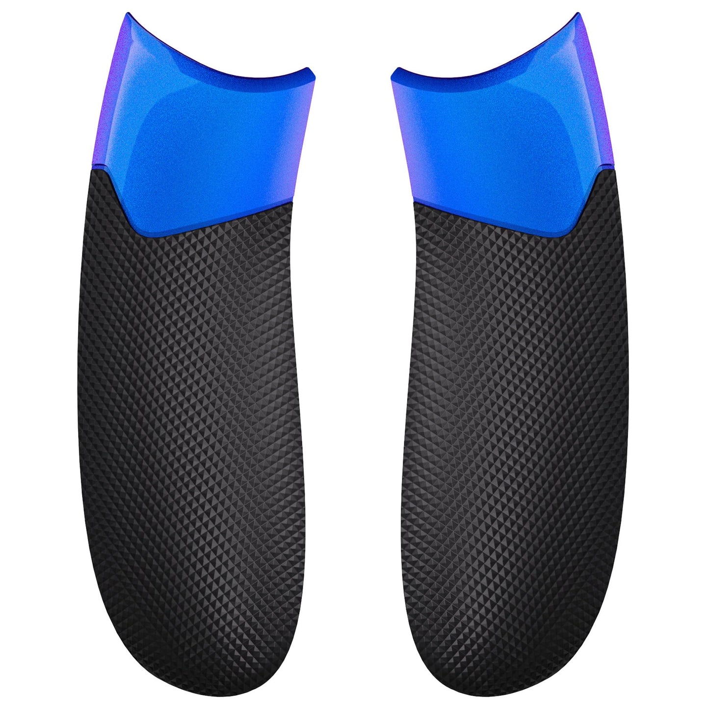 eXtremeRate Performance Rubberized Grips Replacement Back Panels for Xbox Series X|S Controller, Non-Slip Diamond Texture Side Rails Handles for Xbox Core Controller - Chameleon Purple Blue