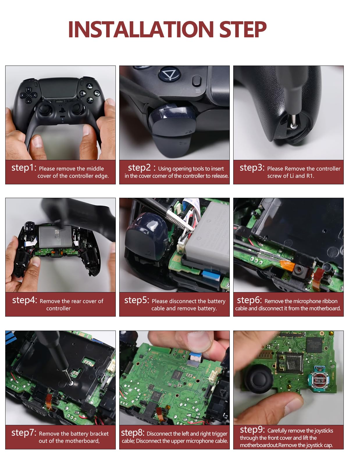 Ps5 Joystick Replacement for Sony Playstation 5 Ps5 Controller Repair Kit for Ps5 Analog Stick Replacement 3D Sensor Module Joystick for Dualsense Ps5 Controllerjoystick Replacement Accessory (4 Pack)