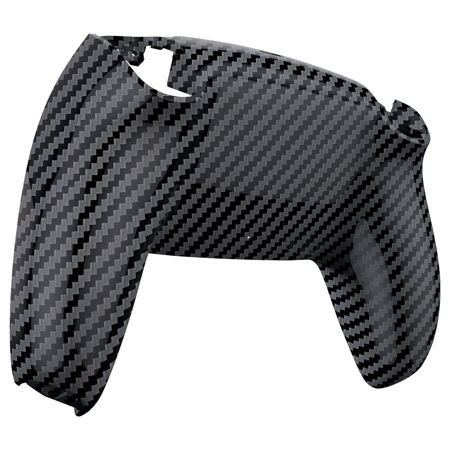 eXtremeRate Graphite Carbon Fiber Patterned Soft Touch Custom Back Plate Bottom Shell Compatible with ps5 Controller, Soft Touch Replacement Back Shell Cover Compatible with ps5 Controller
