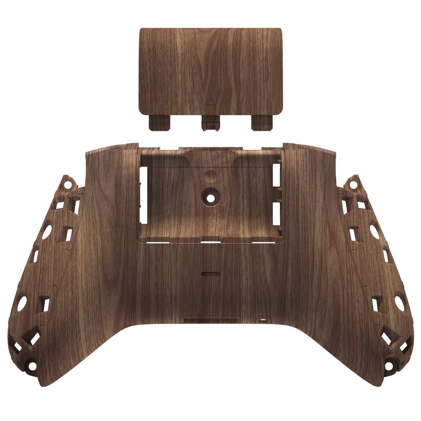 eXtremeRate Custom Back Cover Shell for Xbox Series X & S Controller, Wood Grain Replacement Controller Battery Cover & Bottom Shell