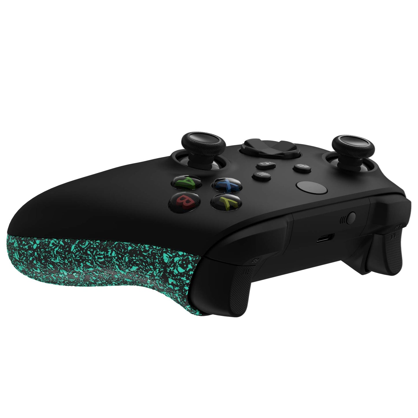 eXtremeRate Grip Cover for Xbox Series X & S Controller, Textured Light Green Non-Slip Back Panels Accessories, Replacement Side Rails Shell for Xbox Wireless Controller - Controller Not Included