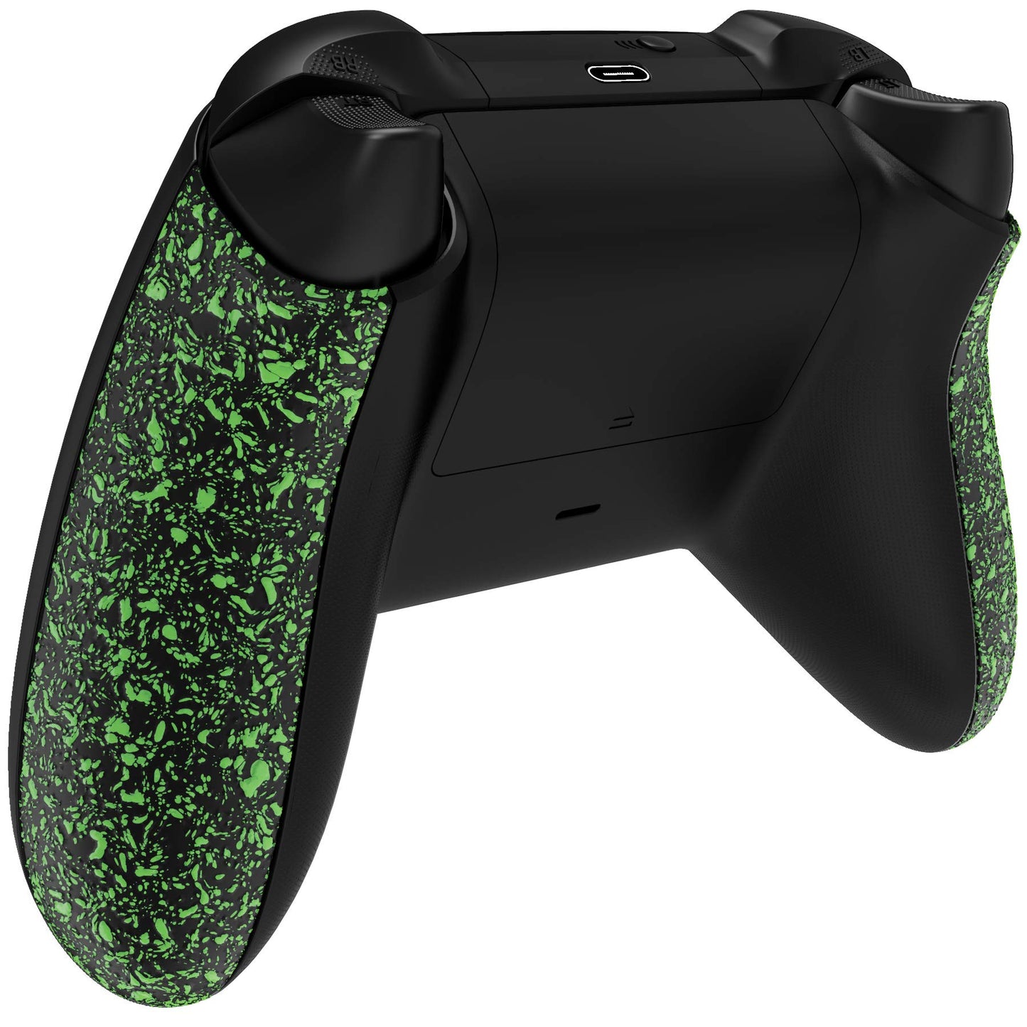 eXtremeRate Grip Cover for Xbox Series X & S Controller, Textured Green Non-Slip Back Panels Accessories, Replacement Side Rails Shell for Xbox Wireless Controller - Controller Not Included
