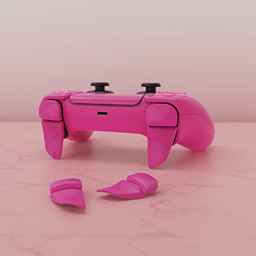 PlayVital Blade 2 Pairs Shoulder Buttons Extension Triggers for ps5 Controller, Game Improvement Adjusters for PS Portal Remote Player, Bumper Trigger Extenders for ps5 Edge Controller - Nova Pink