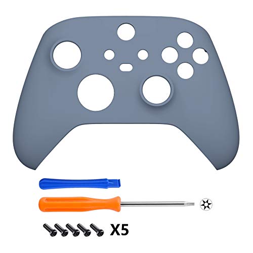 eXtremeRate Replacement Shell for Xbox Series X & S - Personalized Upgrade - Slate Gray Soft Touch Grip Custom Cover Case Faceplate for Xbox Core Controller