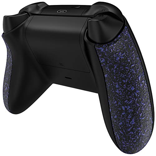 eXtremeRate Grip Cover for Xbox Series X & S, Textured Purple Non-Slip Back Panels Accessories, Replacement Side Rails Shell for Xbox Wireless Controller - Controller Not Included