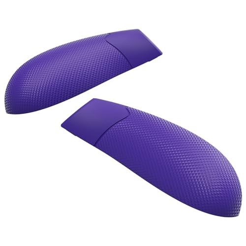 eXtremeRate Performance Rubberized Grips Replacement Back Panels for Xbox Series X/S Controller, Purple Non-Slip Diamond Texture Side Rails Handles for Xbox Core - Controller NOT Included