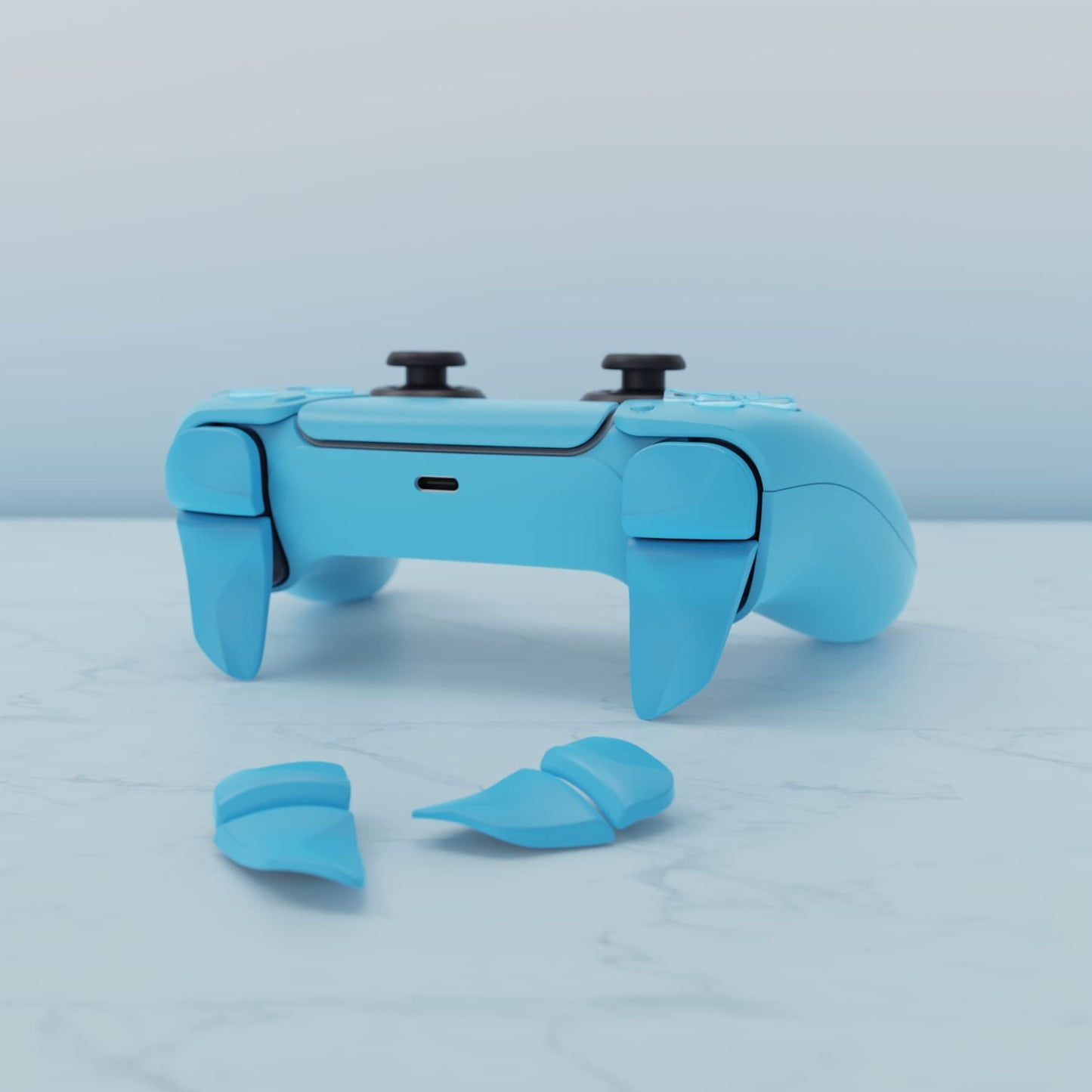 PlayVital Blade 2 Pairs Shoulder Buttons Extension Triggers for ps5 Controller, Game Improvement Adjusters for PS Portal Remote Player, Bumper Trigger Extenders for ps5 Edge - Starlight Blue