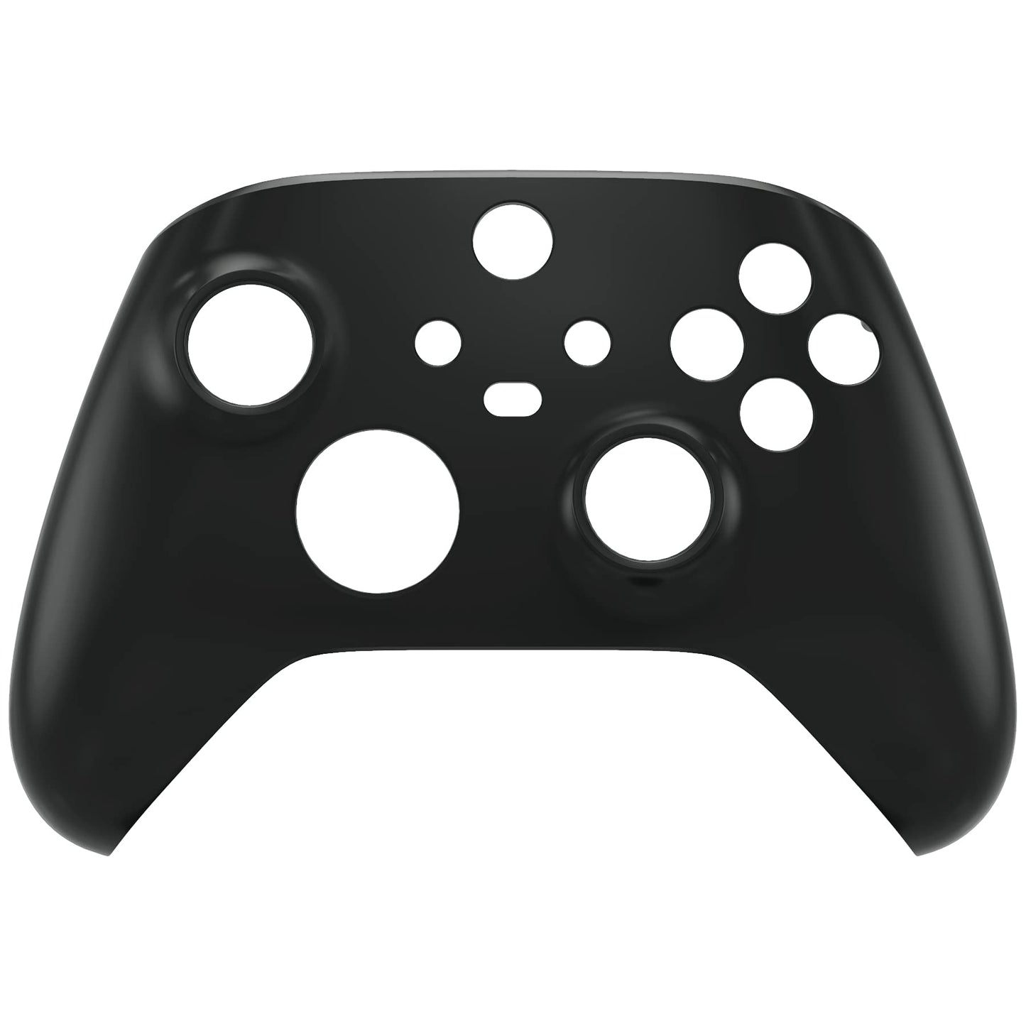 eXtremeRate Replacement Faceplate for Xbox Series X & S - Personalize Your Control - Solid Black Custom Front Housing Shell for Xbox Core Wireless Controller [NOT Included]
