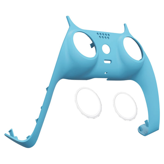 eXtremeRate Heaven Blue Decorative Trim Shell Compatible with p s 5 Controller, DIY Replacement Clip Shell, Custom Plates Cover Compatible with p s 5 Controller with Accent Rings