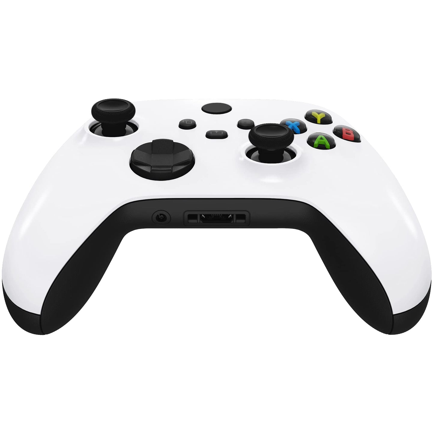 eXtremeRate Replacement Faceplate for Xbox Series X & S Controller - Personalize Your Control - Solid White Custom Front Housing Shell for Xbox Core Wireless Controller