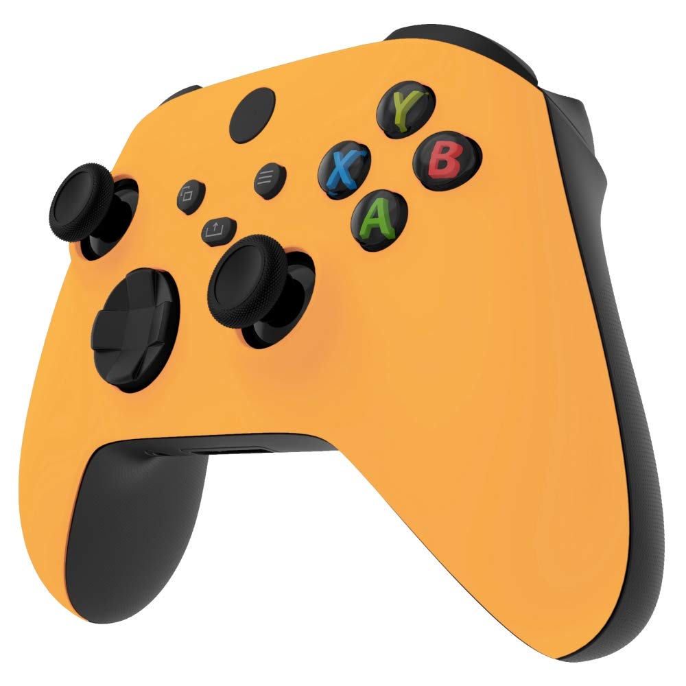 eXtremeRate Replacement Shell for Xbox Series X & S Controller - Personalized Upgrade - Caution Yellow Soft Touch Grip Custom Case Faceplate for Xbox Core Controller [Controller NOT Included]