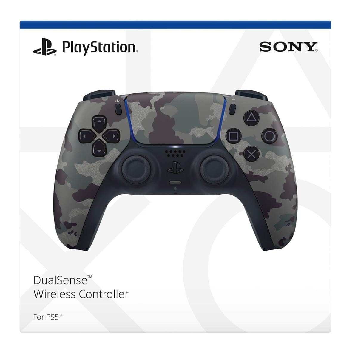 PlayStation Sony 5 DualSense Wireless Controller - Gray Camouflage (Renewed)