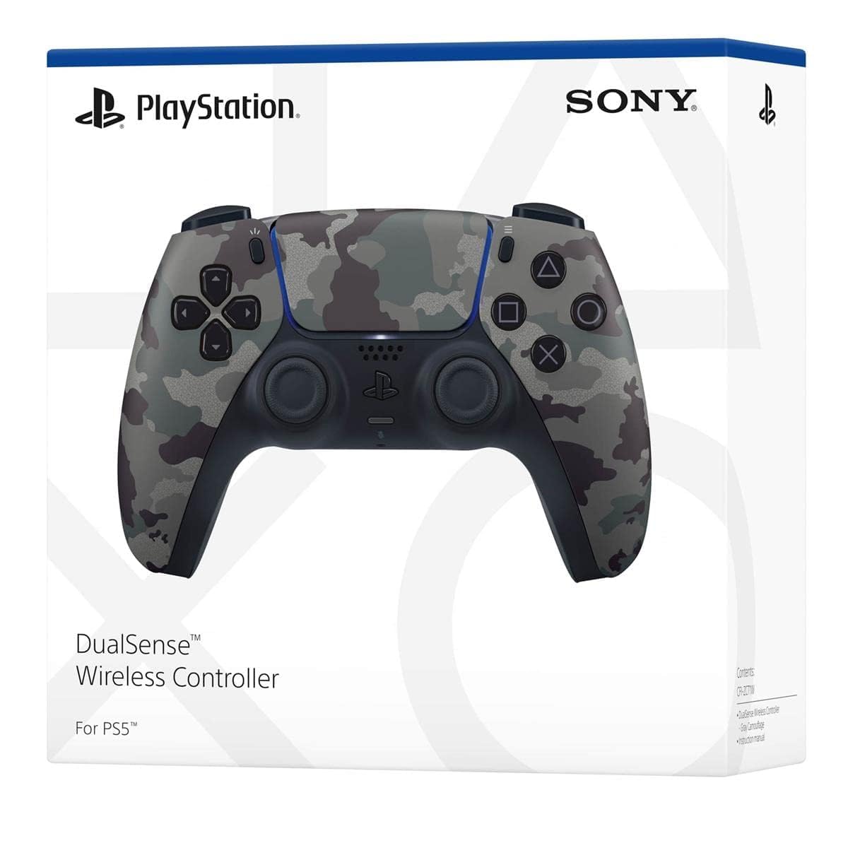 PlayStation Sony 5 DualSense Wireless Controller - Gray Camouflage (Renewed)