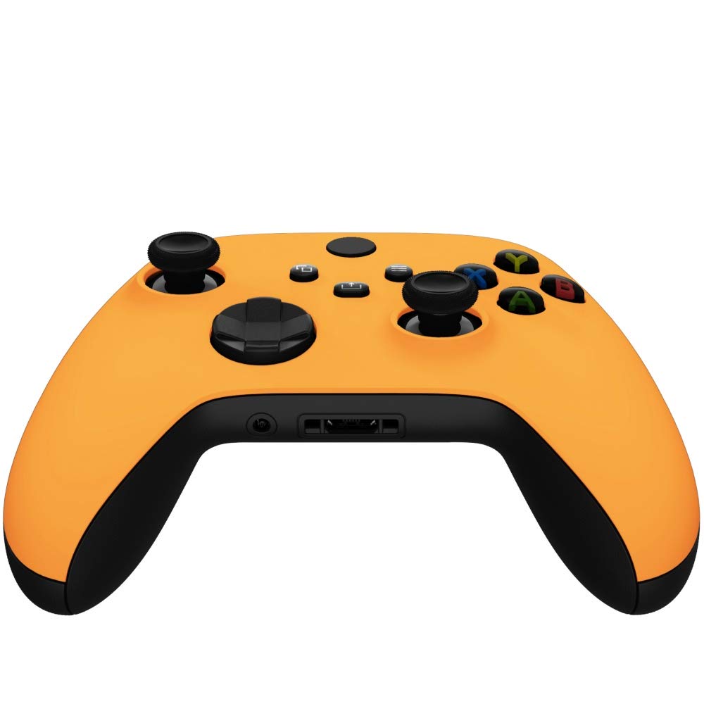 eXtremeRate Replacement Shell for Xbox Series X & S Controller - Personalized Upgrade - Caution Yellow Soft Touch Grip Custom Case Faceplate for Xbox Core Controller [Controller NOT Included]