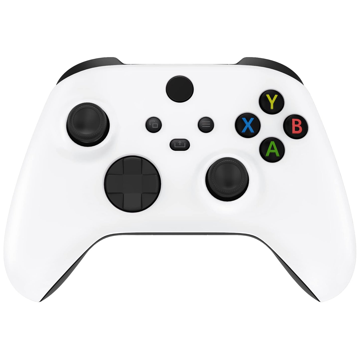 eXtremeRate Replacement Faceplate for Xbox Series X & S Controller - Personalize Your Control - Solid White Custom Front Housing Shell for Xbox Core Wireless Controller