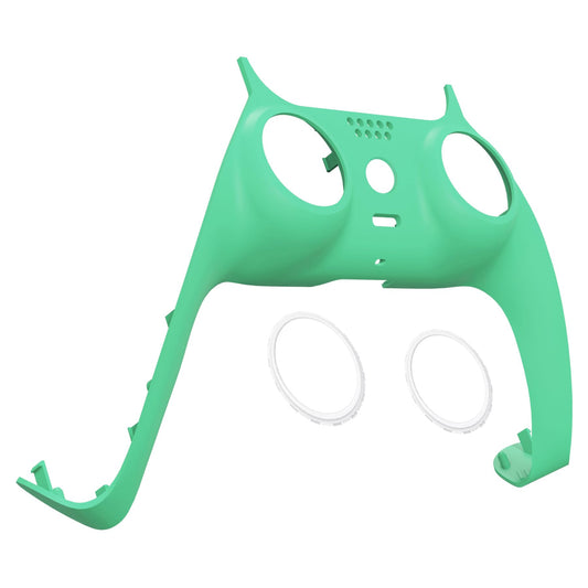 eXtremeRate Mint Green Decorative Trim Shell Compatible with p s 5 Controller, DIY Replacement Clip Shell, Custom Plates Cover Compatible with p s 5 Controller with Accent Rings